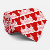 Cravate Angkor Vat Cambodgien / Drapeau Khmer (Roulé)