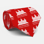 Cravate Angkor Vat Cambodgien / Khmer Drapeau avec devise (Roulé)