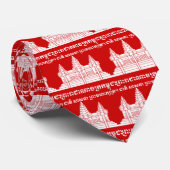 Cravate Angkor Vat Cambodgien / Khmer Drapeau avec devise (Roulé)