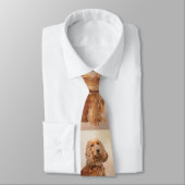 Cravate Anglais Cocker Peinture Espagnole - Art Chien orig (Attaché)
