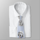 Cravate Anglais Setter Blue Belton Peinture Chien Art (Attaché)