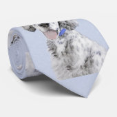 Cravate Anglais Setter Blue Belton Peinture Chien Art (Roulé)