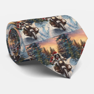 Cravate Anglais Setter Chien équitation Moto Noël