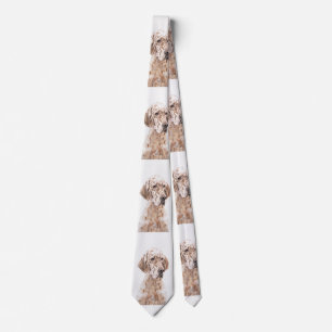 Cravate Anglais Setter Orange Belton Peinture Chien Art