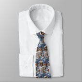 Cravate Anglais Setter Winter Wonderland Christmas Joy (Attaché)