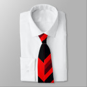 Cravate Angle de camouflage rouge pointu Motif géométrique (Attaché)