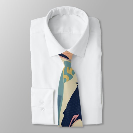 Cravate Anhinga Pastel Coloré Motif personnalisé (Attaché)