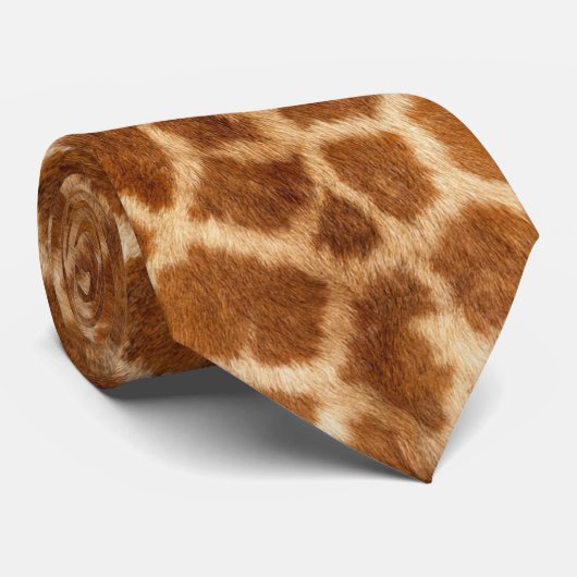 Cravate animale de girafe (Roulé)