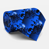 Cravate Animaux africains Satin de minuit (Roulé)