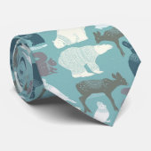 Cravate Animaux d'hiver Faune (Roulé)