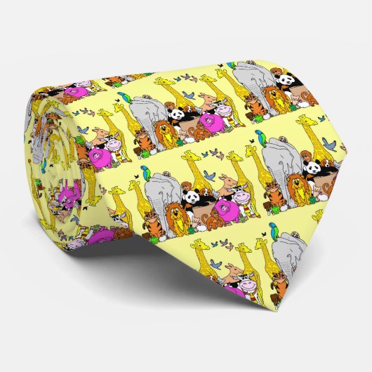 Cravate Animaux heureux (Roulé)
