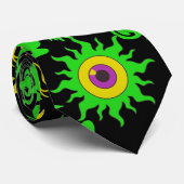 Cravate Animaux psychédéliques motif Black BG (Roulé)