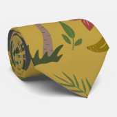 Cravate Animaux tropicaux singe motif sans soudure, macaw (Roulé)