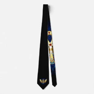 Cravate Ankh or avec ailes