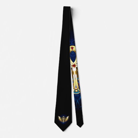 Cravate Ankh or avec ailes (Devant)
