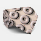 Cravate Anneaux beiges (Roulé)