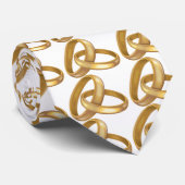Cravate Anneaux de mariage d'or entrelacés (Roulé)