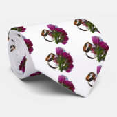 Cravate Anneaux de mariage et fleurs (Roulé)