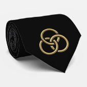Cravate Anneaux de trinité "3-D" d'or (Roulé)
