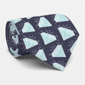 Cravate Anniversaire du Mariage de diamant 60 ans (Roulé)