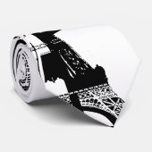 Cravate ANNONCE Paris Noir (Roulé)