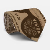 Cravate Annonces vintages de bandes dessinées Brown Neckti (Roulé)