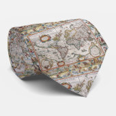 Cravate antique de carte du monde (Roulé)