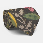 Cravate Antique Toile de Jouy 1800 Branches florales (Roulé)