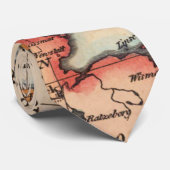 Cravate Antique vieille carte inspirée (10) (Roulé)