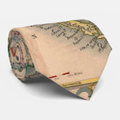 Cravate Antique vieille carte inspirée (11) (Roulé)