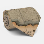 Cravate Antique vieille carte inspirée (14) étiquette de b (Roulé)