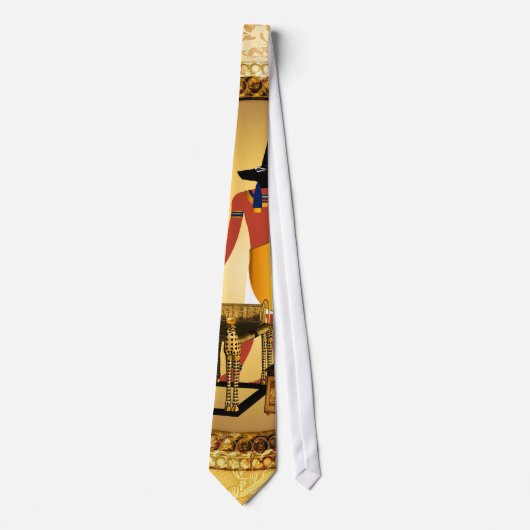 Cravate Anubis sur l'arrière - plan d'or (Devant)