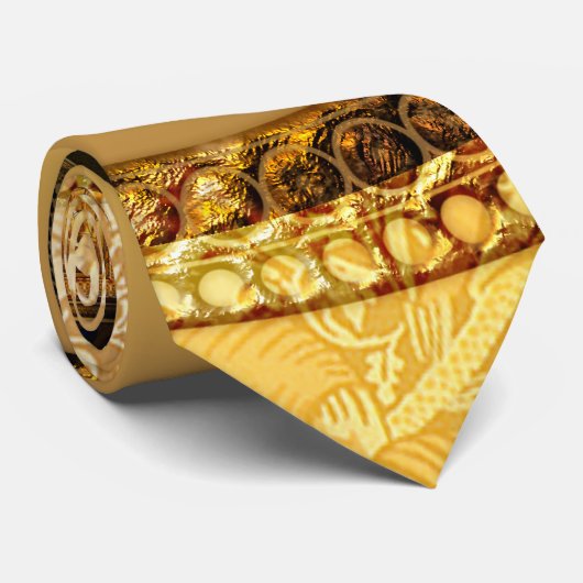 Cravate Anubis sur l'arrière - plan d'or (Roulé)
