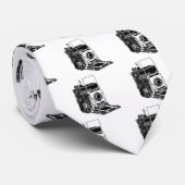 Cravate Appareil-photo vintage (Roulé)