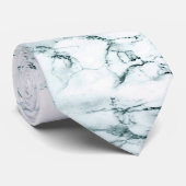 Cravate Apparence en marbre de veine turquoise foncé (Roulé)