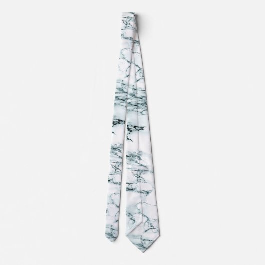Cravate Apparence en marbre de veine turquoise foncé (Dos)