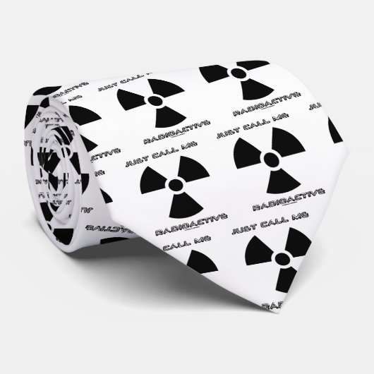 Cravate Appelez-juste moi radioactif (le signe radioactif) (Roulé)