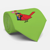 Cravate Appels d'accouplement Cardinal Bird Love (Roulé)