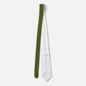 Cravate Apple Green, Navy Blu Large Chevron ZigZag Motif (Dos)