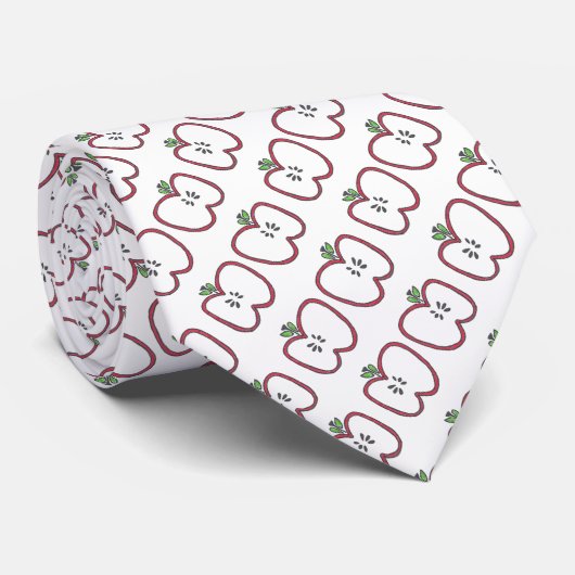 Cravate Apple rouge attachent (Roulé)