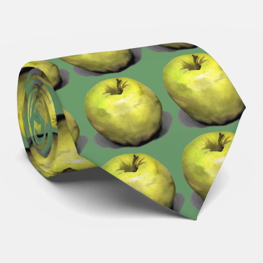 Cravate Apple vert attachent (Roulé)