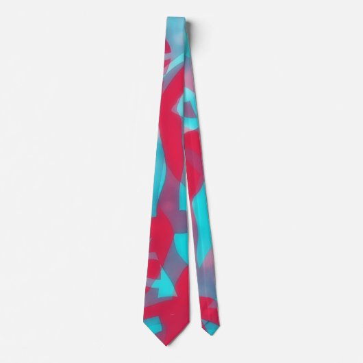 Cravate Aqua Blue and Deep Pink Artsy Tie (Devant)