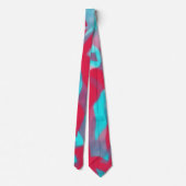 Cravate Aqua Blue and Deep Pink Artsy Tie (Dos)