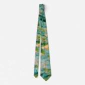 Cravate Aqua Blue Pool Impressions Monogramme (Dos)