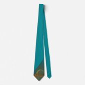 Cravate Aqua classique Abstrait élégant/Necktie fractale T (Devant)