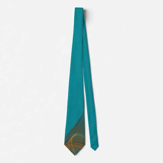 Cravate Aqua classique Abstrait élégant/Necktie fractale T (Devant)
