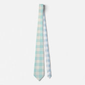 Cravate Aqua En vichy Check Plaid (Devant)