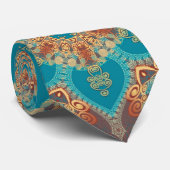 Cravate Aqua Gold Bohemian Eastern Fusion (Roulé)