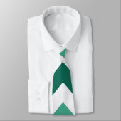 Cravate Aqua Green Chevron Zigzag Motif (Attaché)