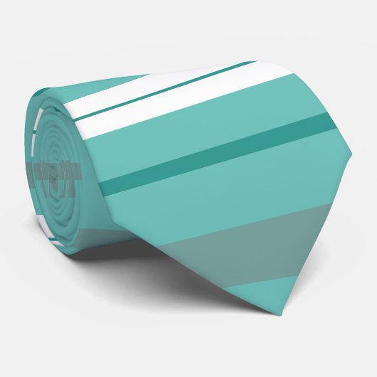 Cravate Aqua Green Stripes (Roulé)